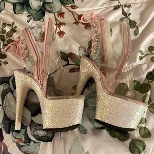 Glitter clear pleasers